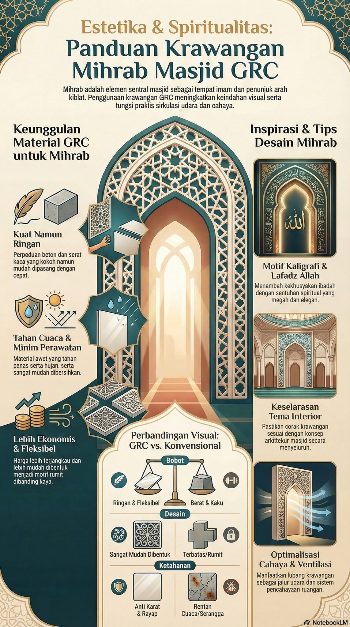 Krawangan Mihrab Masjid
