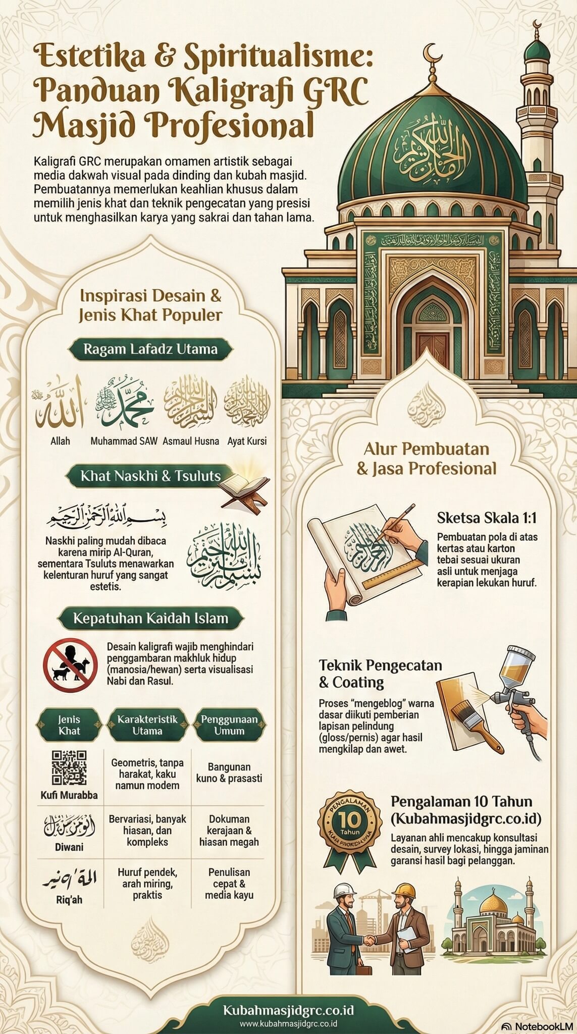 Kaligrafi GRC Masjid