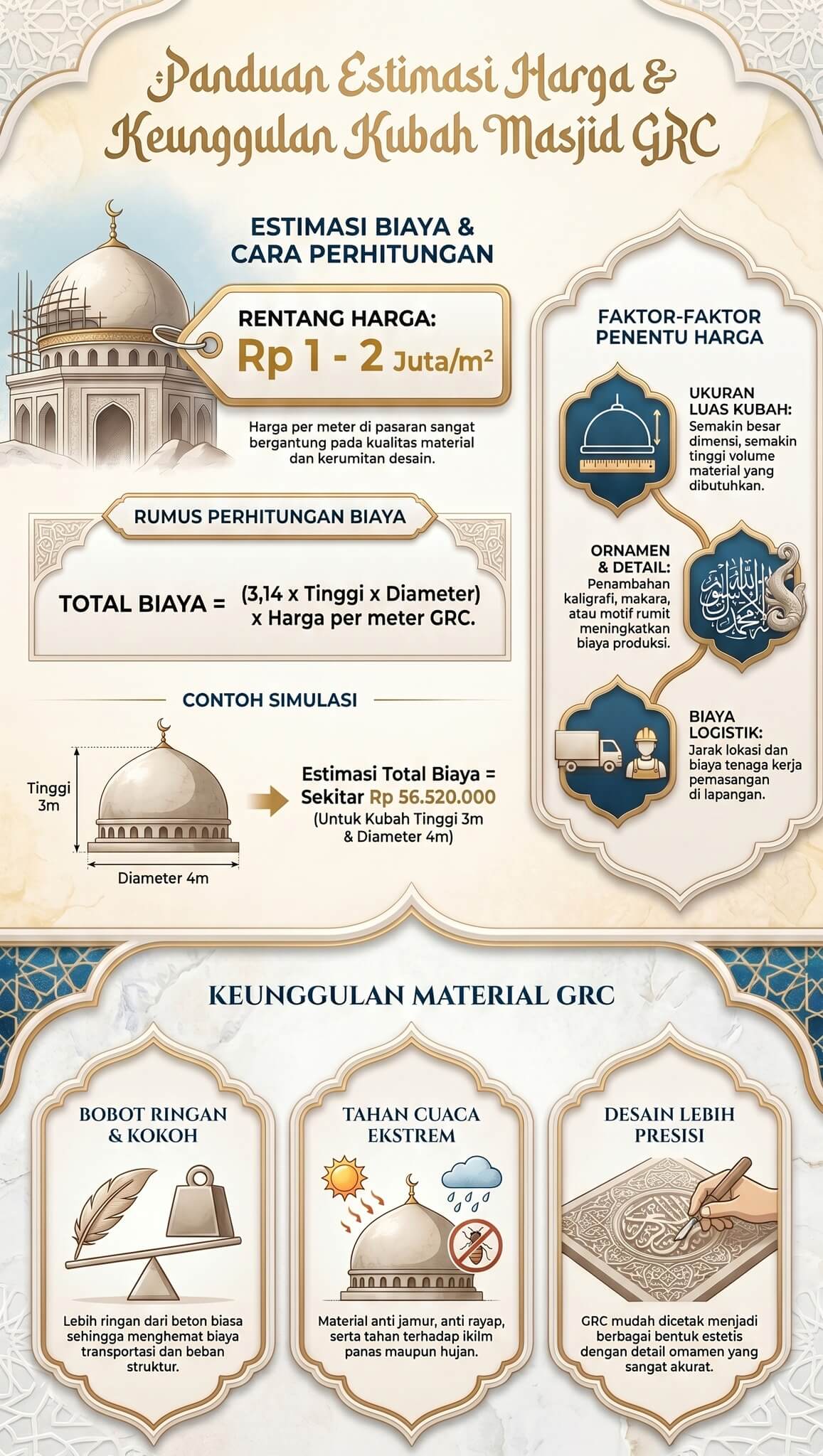 Harga Kubah Masjid Bahan GRC Harga Kubah Masjid Bahan GRC